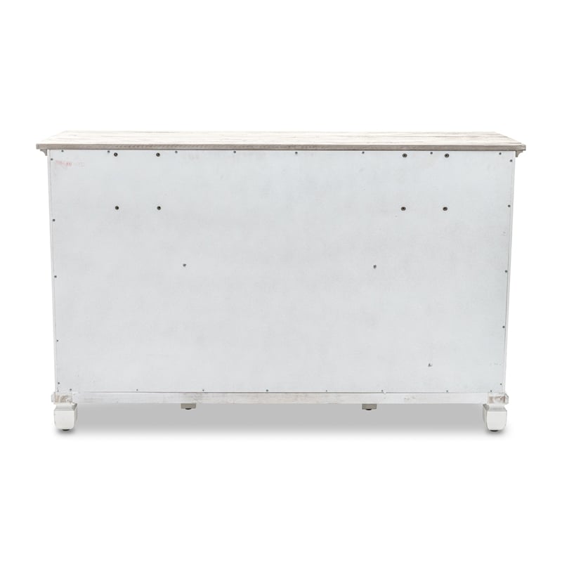 Sea Wind Florida Islamorada Wood Dresser with 6 Drawers in Gray/White