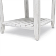 Sea Wind Florida Picket Fence Wood End Table with Drawer in White/Blue