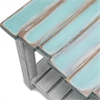 Sea Wind Florida Picket Fence Wood Coffee Table in White/Blue