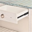 Sea Wind Florida Picket Fence Wood Console Table with Drawers in White/Blue