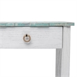 Sea Wind Florida Picket Fence Wood Console Table with Drawers in White/Blue