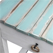 Sea Wind Florida Picket Fence Wood Console Table with Drawers in White/Blue