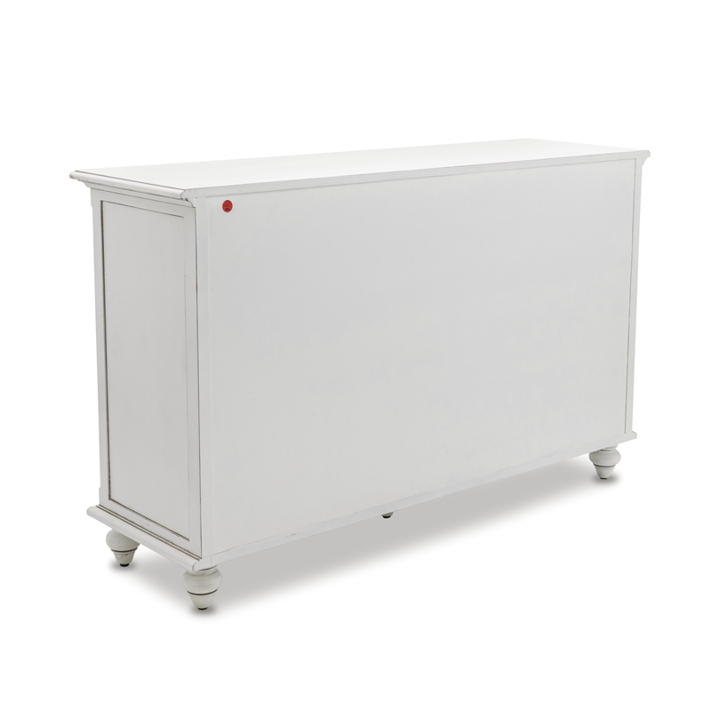 Sea Wind Florida Monaco Coastal Wood Dresser with 7 Drawers in White