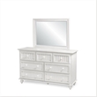 Sea Wind Florida Monaco Rectangle Coastal Wood Mirror in White