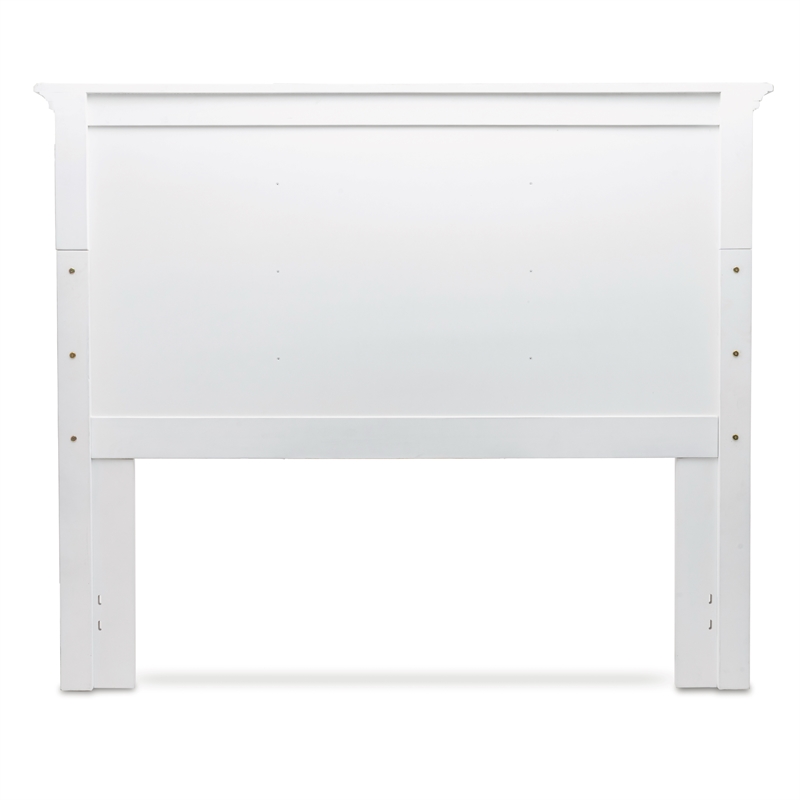 Sea Wind Florida Monaco Coastal Solid Wood Queen Headboard in White