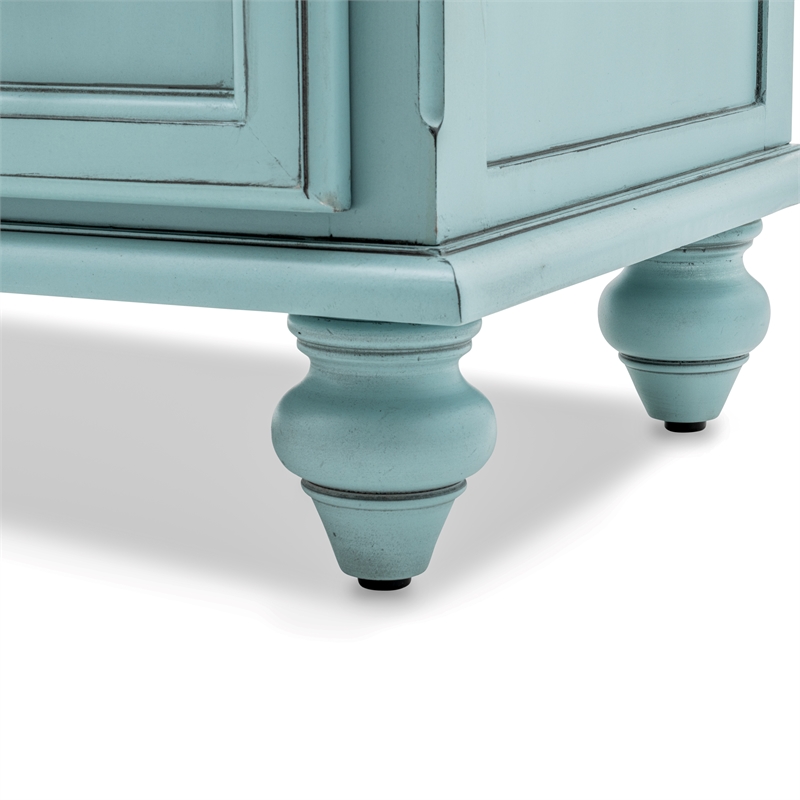 Sea Wind Florida Monaco Coastal Wood Dresser with 7 Drawers in Blue