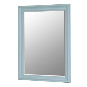Sea Wind Florida Monaco Rectangle Coastal Wood Mirror in Blue