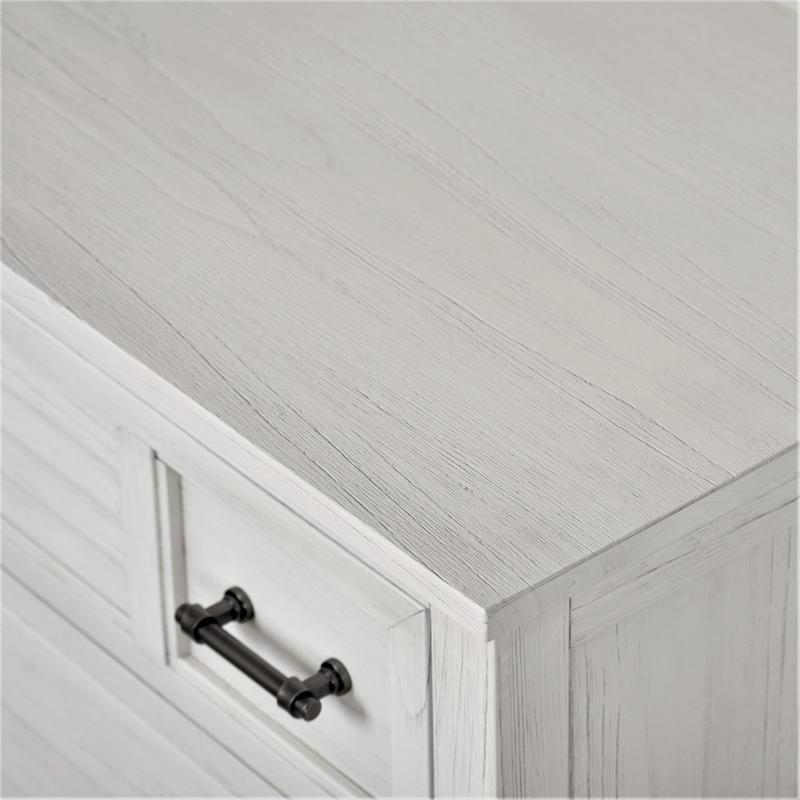 Sea Wind Florida Surfside Wood Chest with 5 Drawers in White