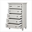 Sea Wind Florida Surfside Wood Chest with 5 Drawers in White