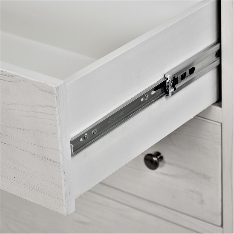 Sea Wind Florida Surfside Wood Chest with 5 Drawers in White