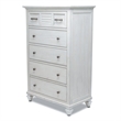 Sea Wind Florida Surfside Wood Chest with 5 Drawers in White