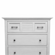 Sea Wind Florida Surfside Wood Chest with 5 Drawers in White