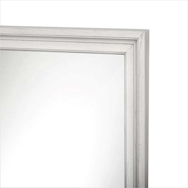 Sea Wind Florida Surfside Rectangle Coastal Wood Mirror in White