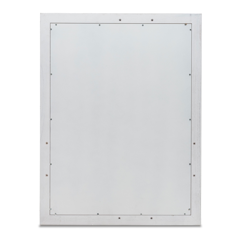 Sea Wind Florida Surfside Rectangle Coastal Wood Mirror in White