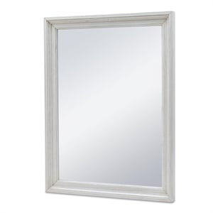 Sea Wind Florida Surfside Rectangle Coastal Wood Mirror in White