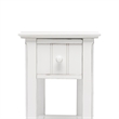 Sea Wind Florida Monaco Wood Chairside Table with Lower Shelf in White