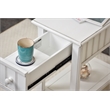 Sea Wind Florida Monaco Wood Chairside Table with Lower Shelf in White