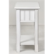 Sea Wind Florida Monaco Wood Chairside Table with Lower Shelf in White