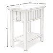 Sea Wind Florida Monaco Wood Chairside Table with Lower Shelf in White