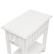 Sea Wind Florida Monaco Wood Chairside Table with Lower Shelf in White
