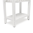 Sea Wind Florida Monaco Wood Chairside Table with Lower Shelf in White