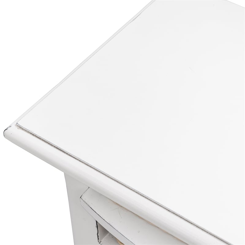 Sea Wind Florida Monaco 2-Door Wood Entry Cabinet with Baskets in White