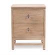 Monterey Solid Wood Tan Coastal Modern 2 Drawer Nightstand - Home Accent