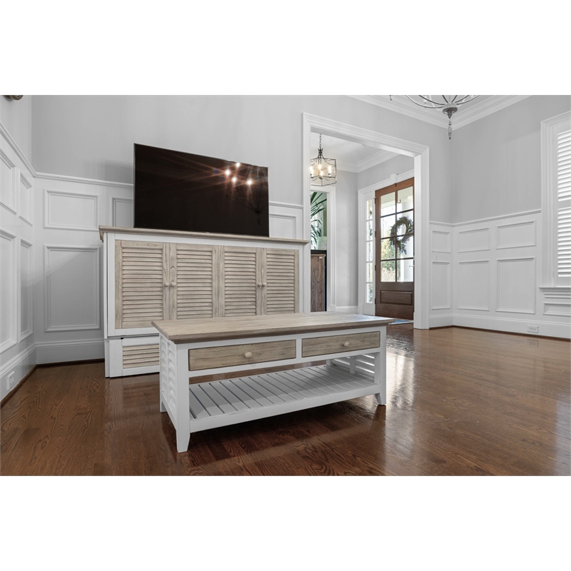 Sea Winds Trading Islamorada Queen Cabinet Murphy Bed with - Beige - Wood
