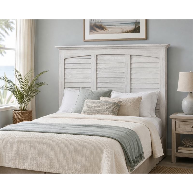 Sea Winds Trading Surfside Twin Headboard in White - Wood - Coastal