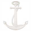 Sea Winds Trading Monaco Round End Table with Anchor Insert in White - Wood