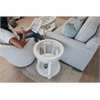 Sea Winds Trading Monaco Round End Table with Tray Insert in White - Wood