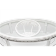 Sea Winds Trading Monaco Oval Coffee Table with Palm Insert in White - Wood