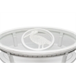 Sea Winds Trading Monaco Oval Coffee Table with Palm Insert in White - Wood