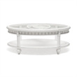 Sea Winds Trading Monaco Oval Coffee Table Pelican Inlay in White - Wood