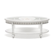 Sea Winds Trading Monaco Oval Coffee Table Pelican Inlay in White - Wood