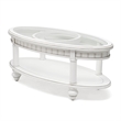 Sea Winds Trading Monaco Oval Coffee Table with Tray Insert in White - Wood