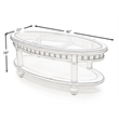 Sea Winds Trading Monaco Oval Coffee Table with Tray Insert in White - Wood