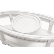 Sea Winds Trading Monaco Oval Coffee Table with Tray Insert in White - Wood