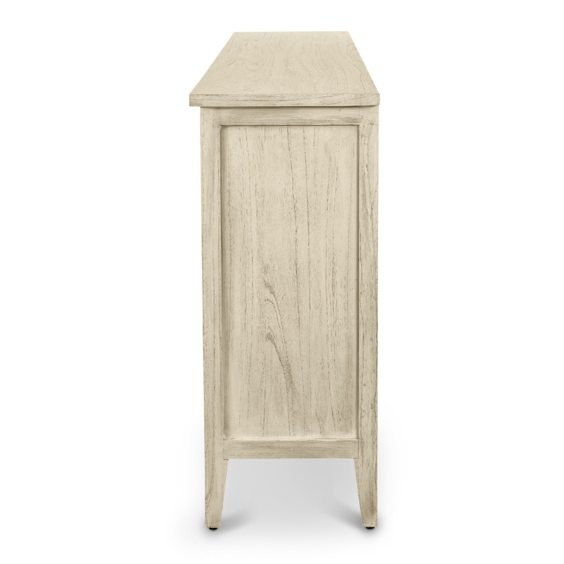 Sea Winds Tahiti - 4-Door Credenza - Coastal White - Wood - Piece Furniture