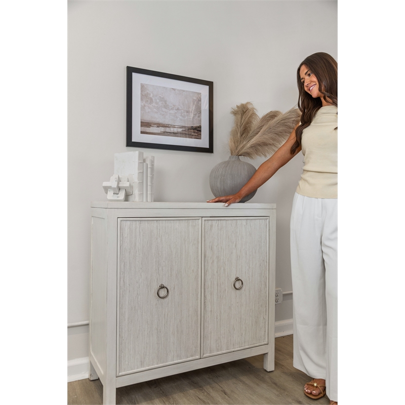 Sea Winds Santorini - 2-Door Bunching Credenza in White Wood