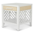 Sea Winds Miramar - 1-Drawer End Table - Sand and Stark White Finish - Wood