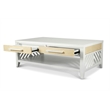 Sea Winds Miramar - 2-Drawer Cocktail Table with Casters - White - Wood