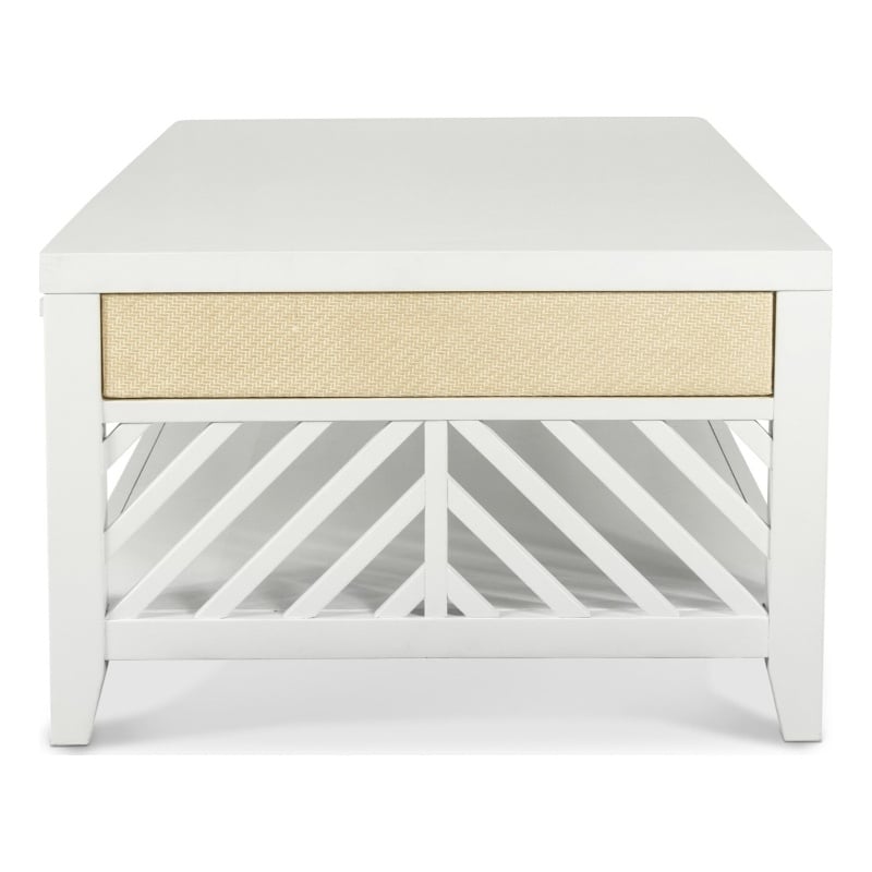 Sea Winds Miramar - 2-Drawer Cocktail Table with Casters - White - Wood