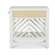 Sea Winds Miramar - 1-Drawer Chairside Table - Wood - White - Coastal