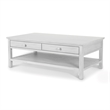 Sea Winds Geneva - 2-Drawer Cocktail Table with Casters - White - Wood