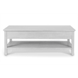 Sea Winds Geneva - 2-Drawer Cocktail Table with Casters - White - Wood