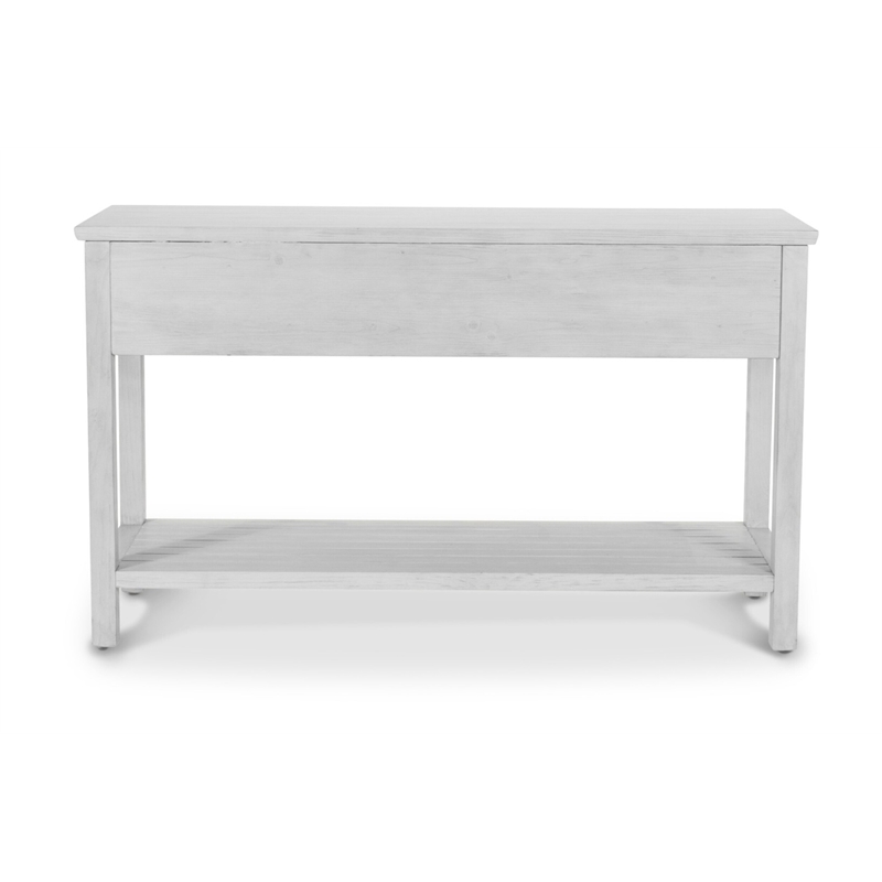 Sea Winds Geneva - 2-Drawer Console - Distressed White Finish
