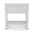 Sea Winds Geneva - 1-Drawer Chairside Table - Distressed White Finish