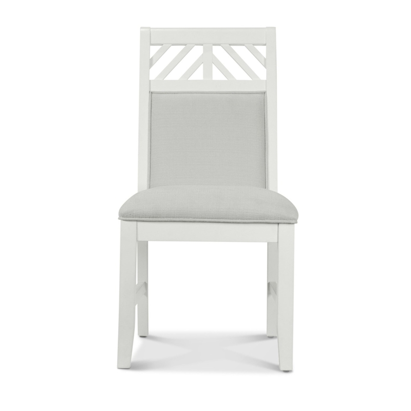 Miramar - Upholstered Side Chair - Set of 2 - Stark White Finish - Wood