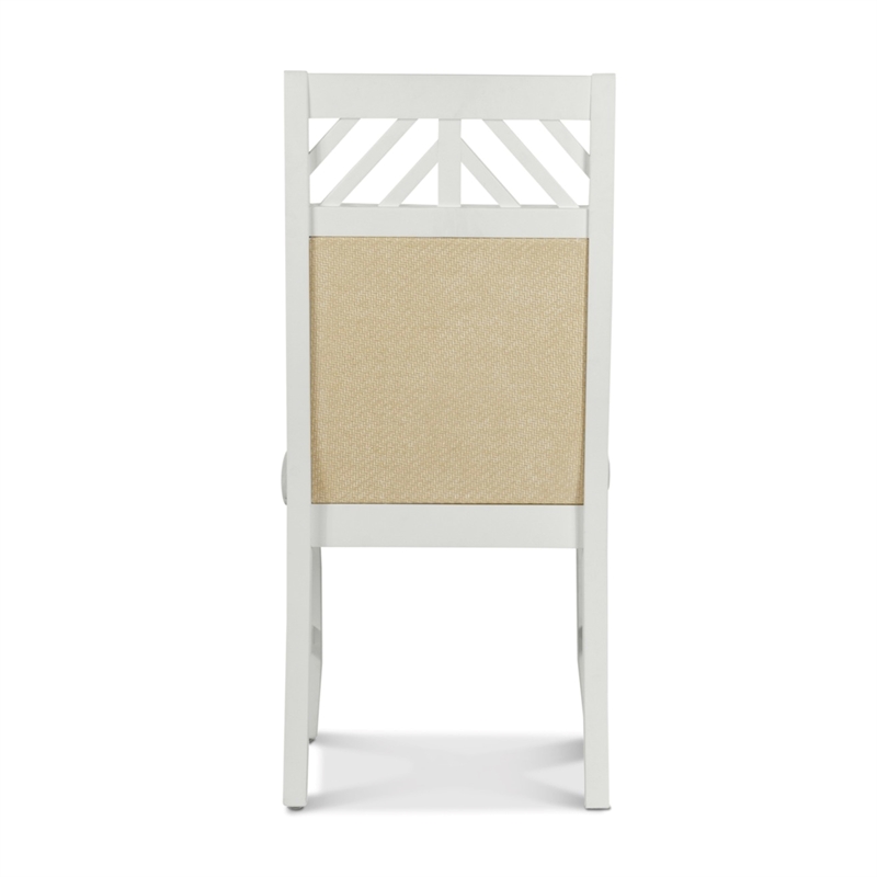 Miramar - Upholstered Side Chair - Set of 2 - Stark White Finish - Wood
